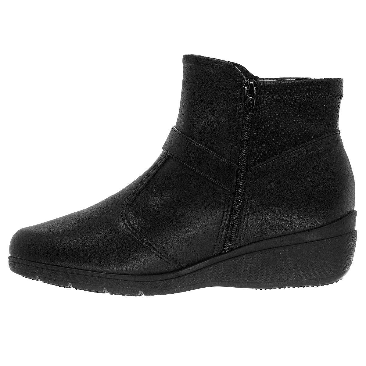 Bota Anabela Cano Curto Feminina Piccadilly Maxi 117132 Preta Preto 2
