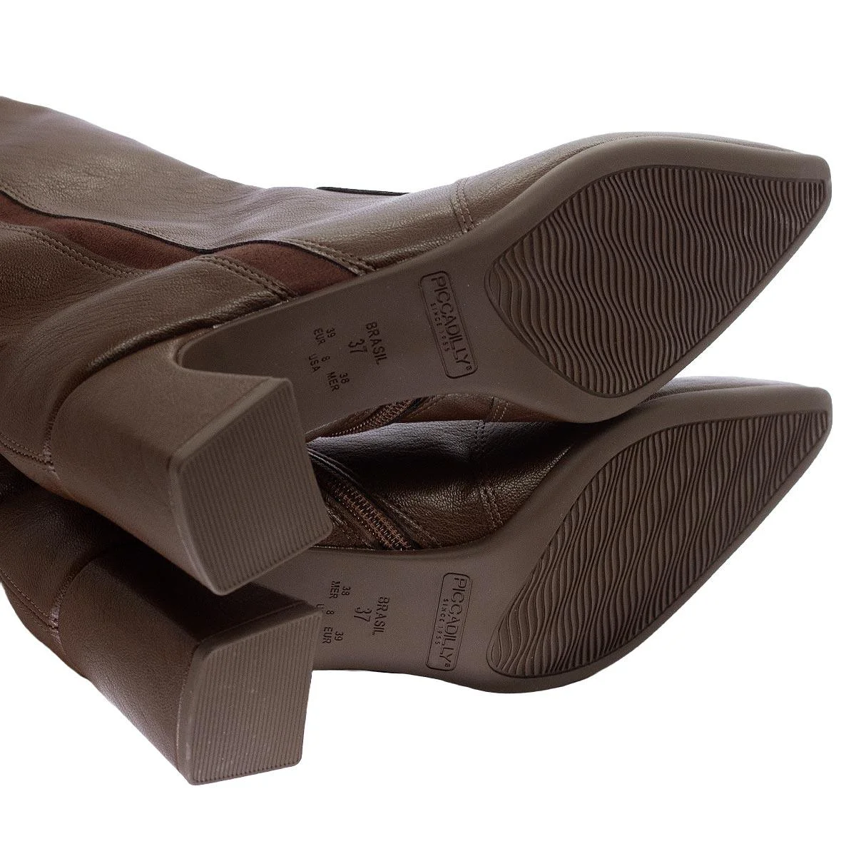 Bota Montaria Cano Longo Feminina Piccadilly 764031 Marrom Marrom 5