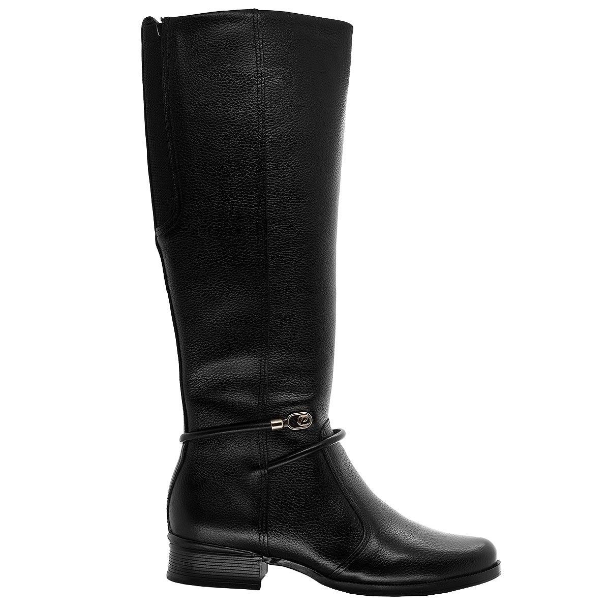 Bota Cano Longo Feminina Pegada 282064 Preto