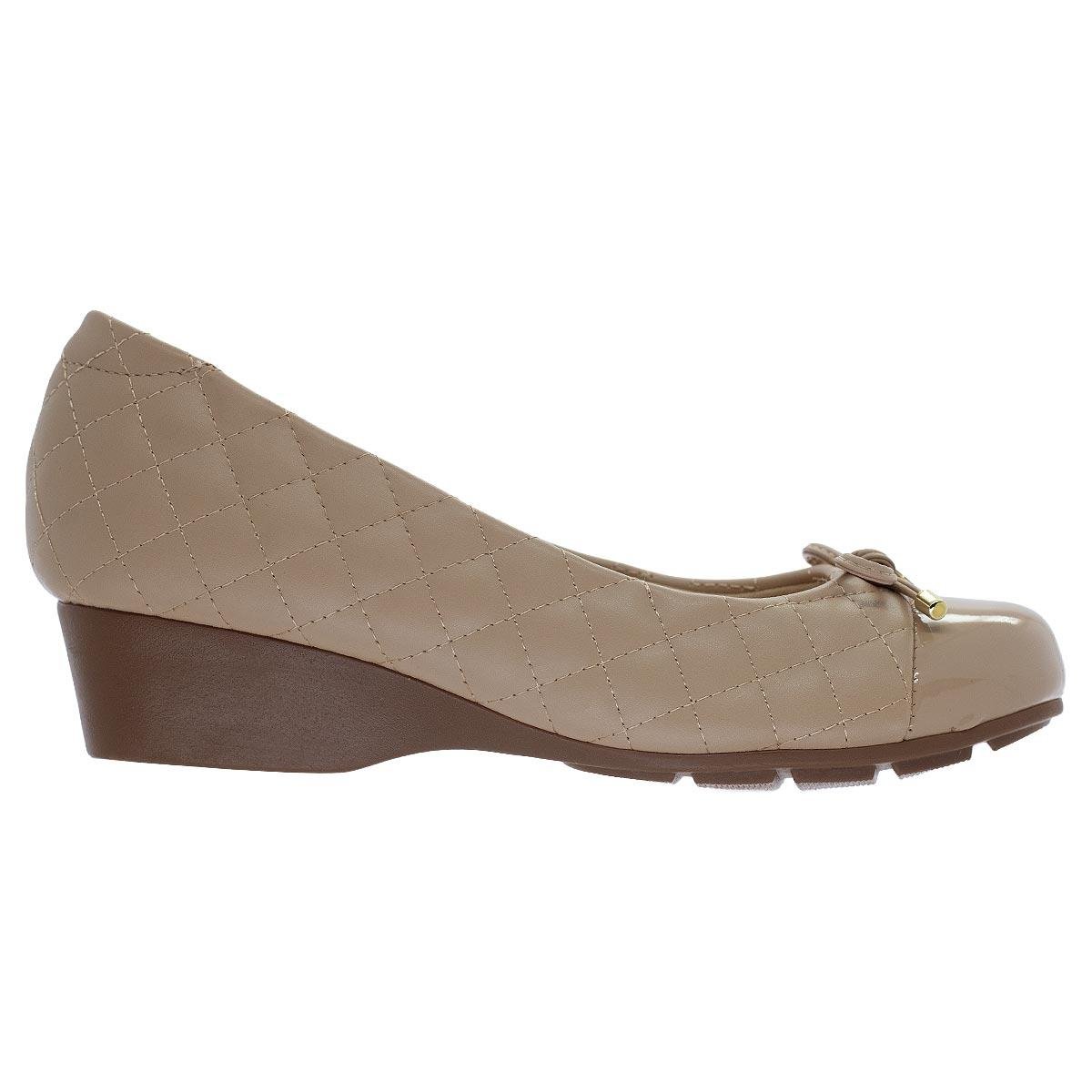 Sapato Salto Médio Feminino Modare Ultraconforto 7014.284 Bege