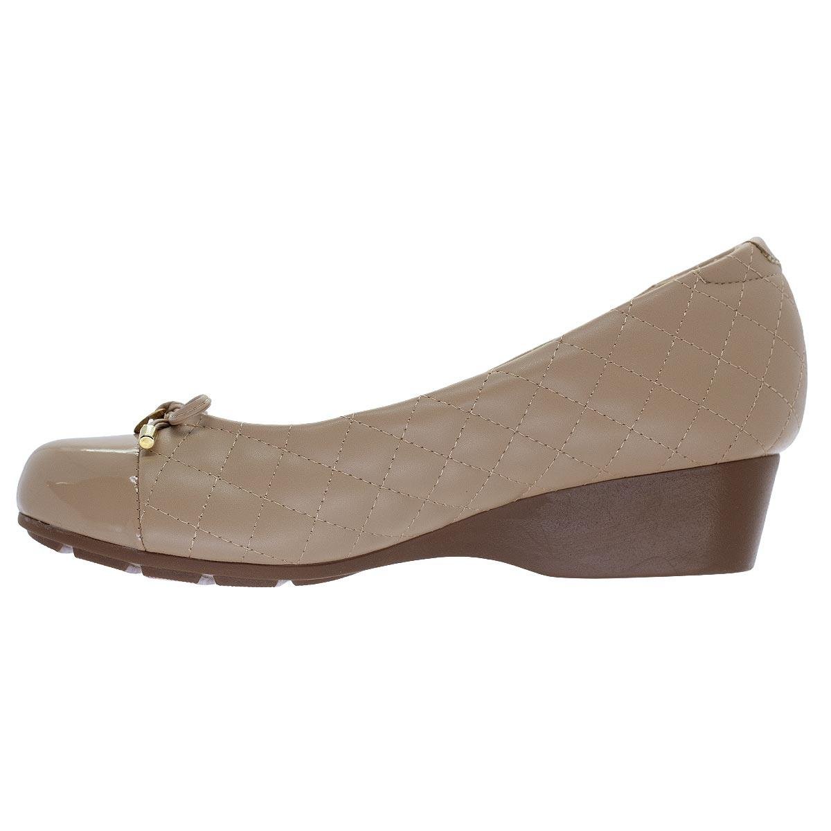 Sapato Salto Médio Feminino Modare Ultraconforto 7014.284 Bege Bege 2
