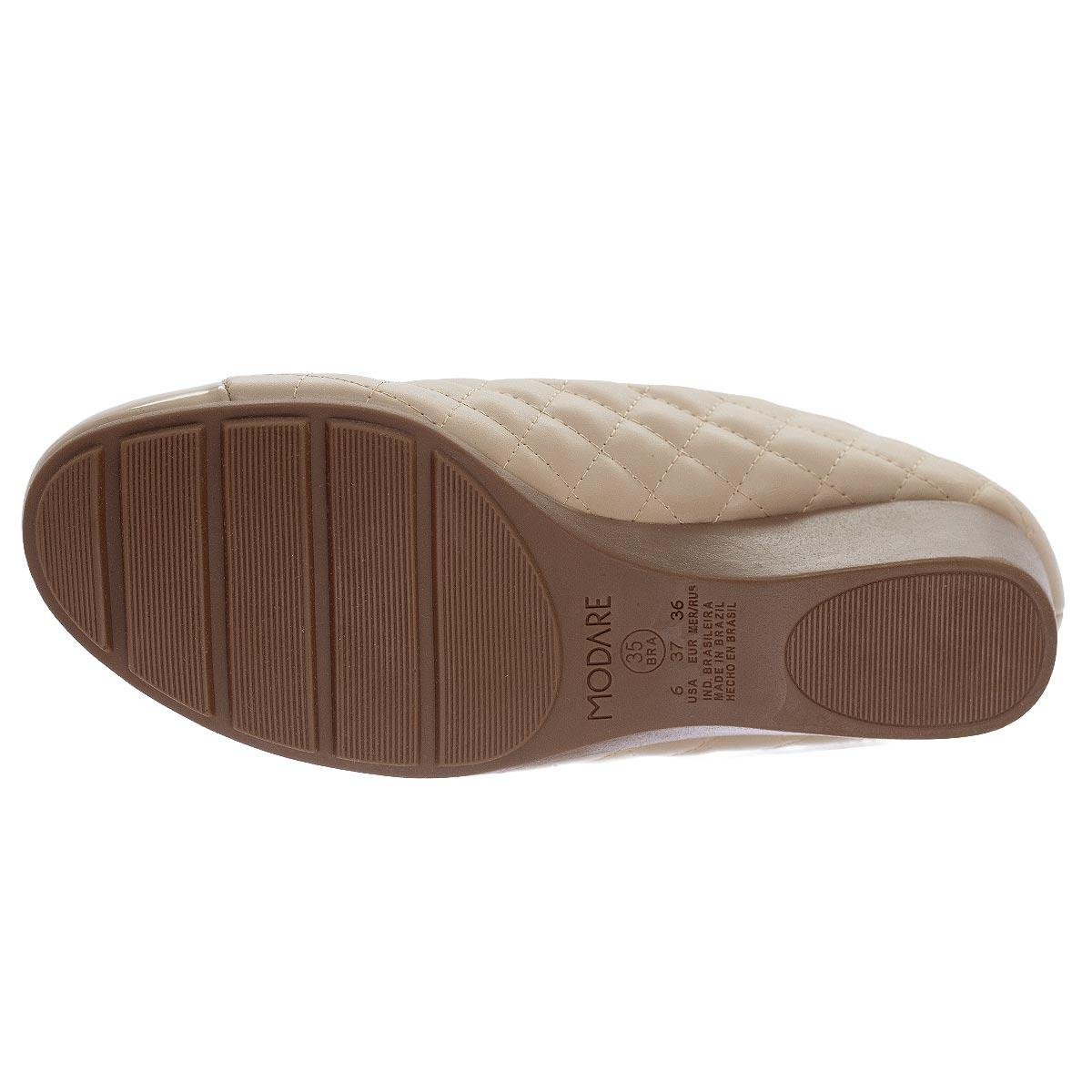 Sapato Salto Médio Feminino Modare Ultraconforto 7014.284 Bege Bege 4
