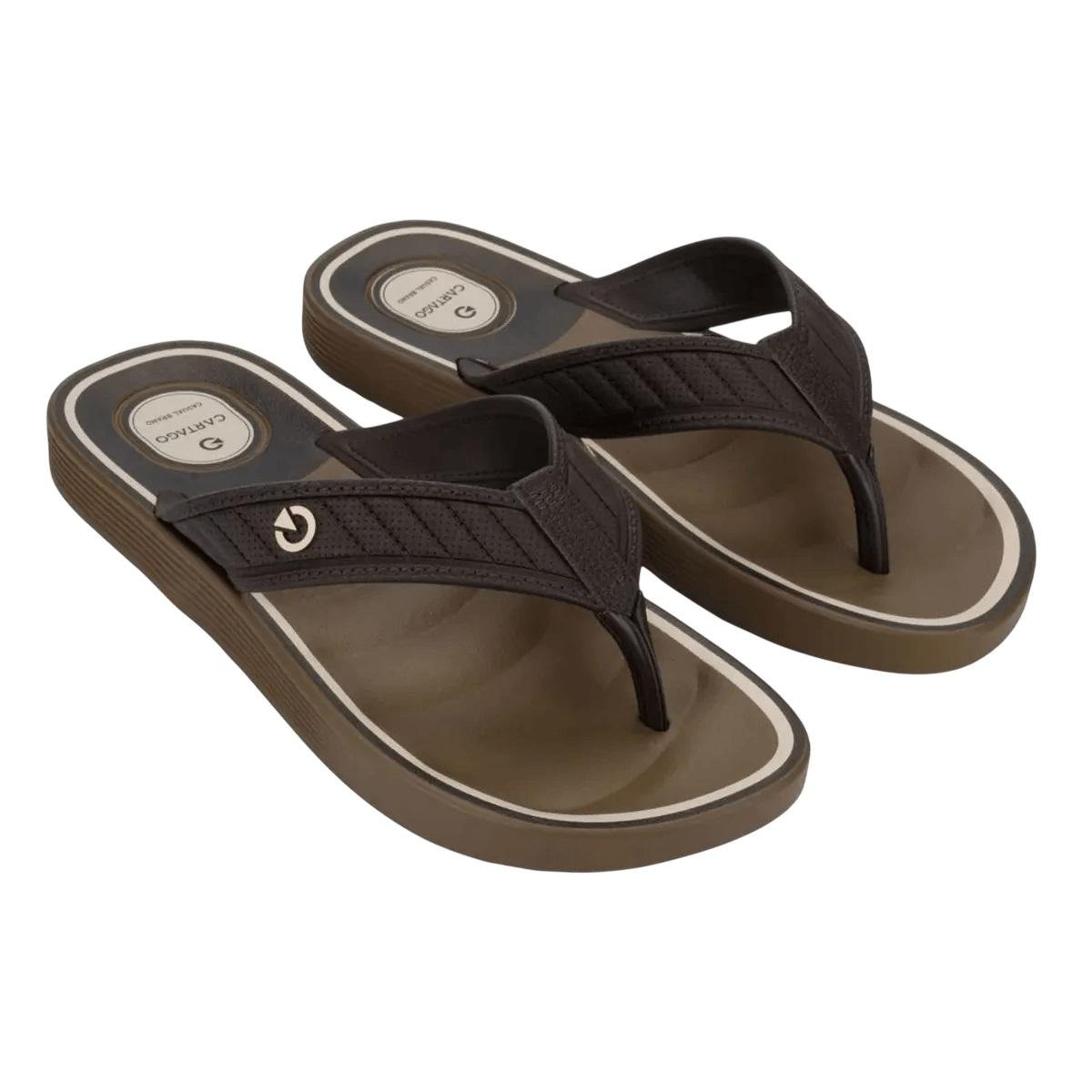 Chinelo Masculino Cartago Durban Marrom Marrom 3