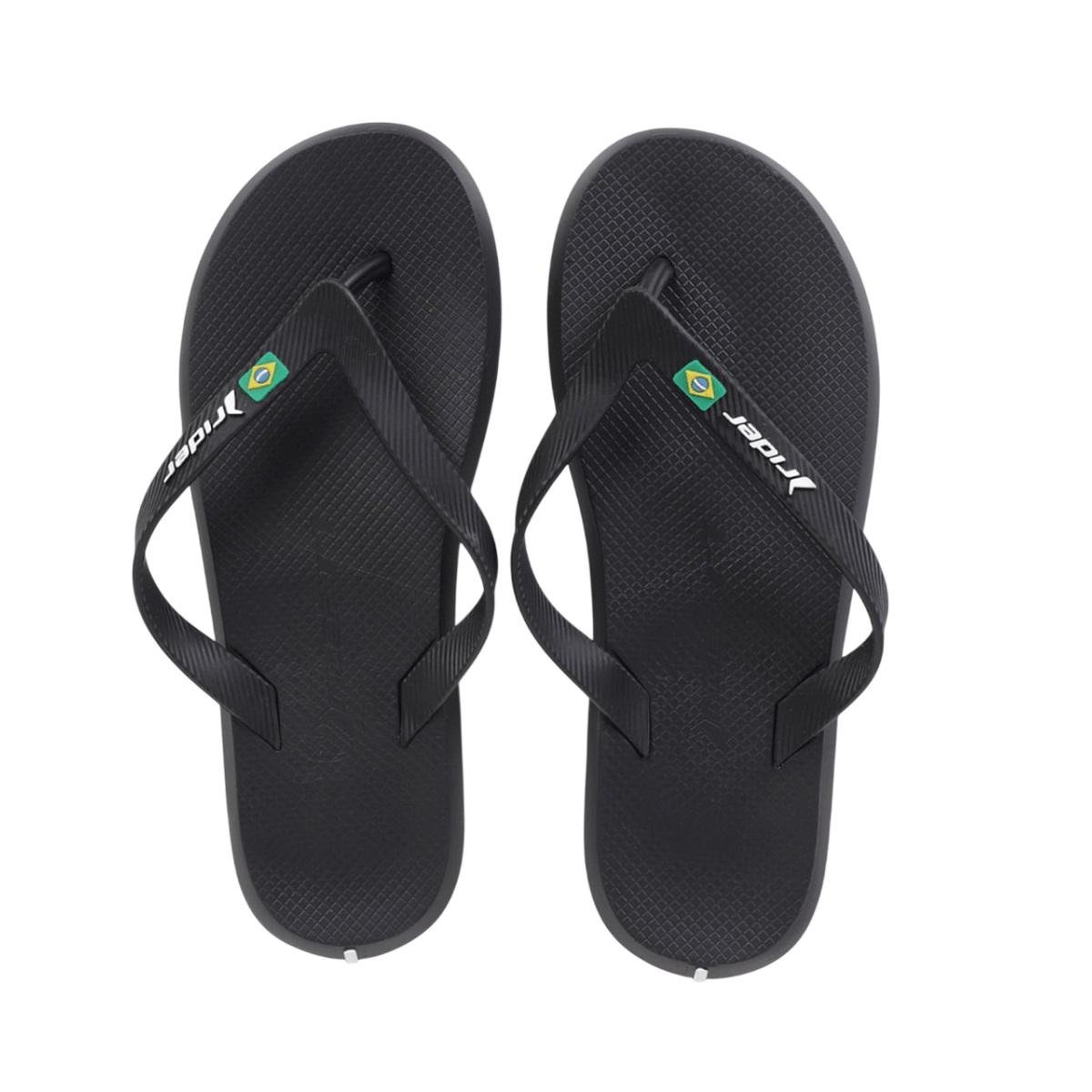 Chinelo Masculino Rider R1 Brasil Preto
