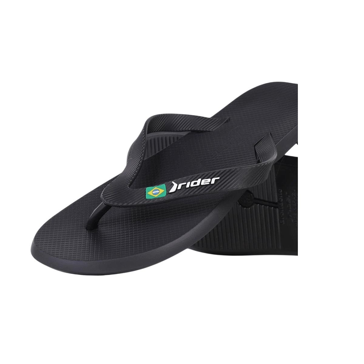 Chinelo Masculino Rider R1 Brasil Preto Preto 3