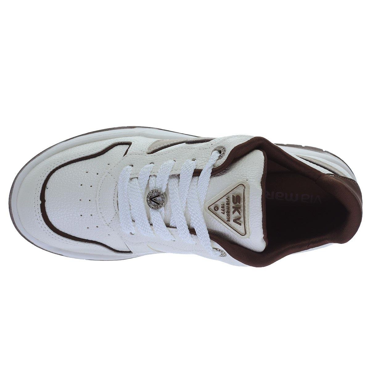 Tênis Casual Feminino Via Marte 276-001-13 Branco Branco 3