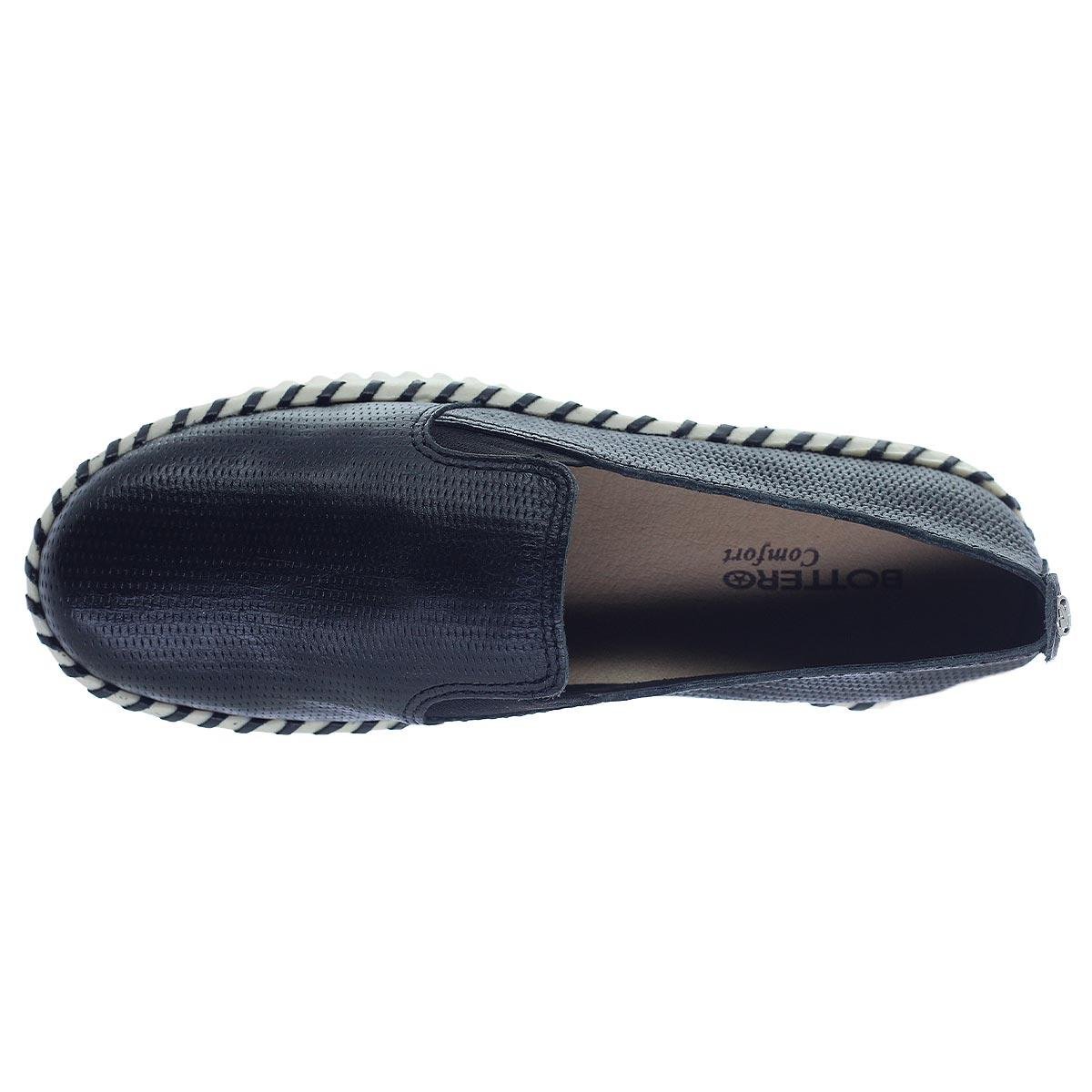 Tênis Slip On Feminino Bottero Firenze Couro Preto Preto 3