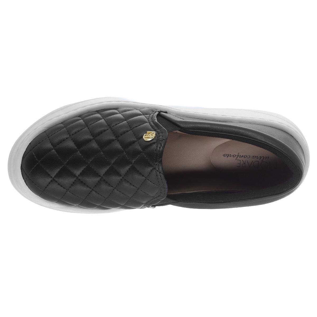 Tênis Casual Slip On Feminino Modare 7402.108 Preto Preto 3