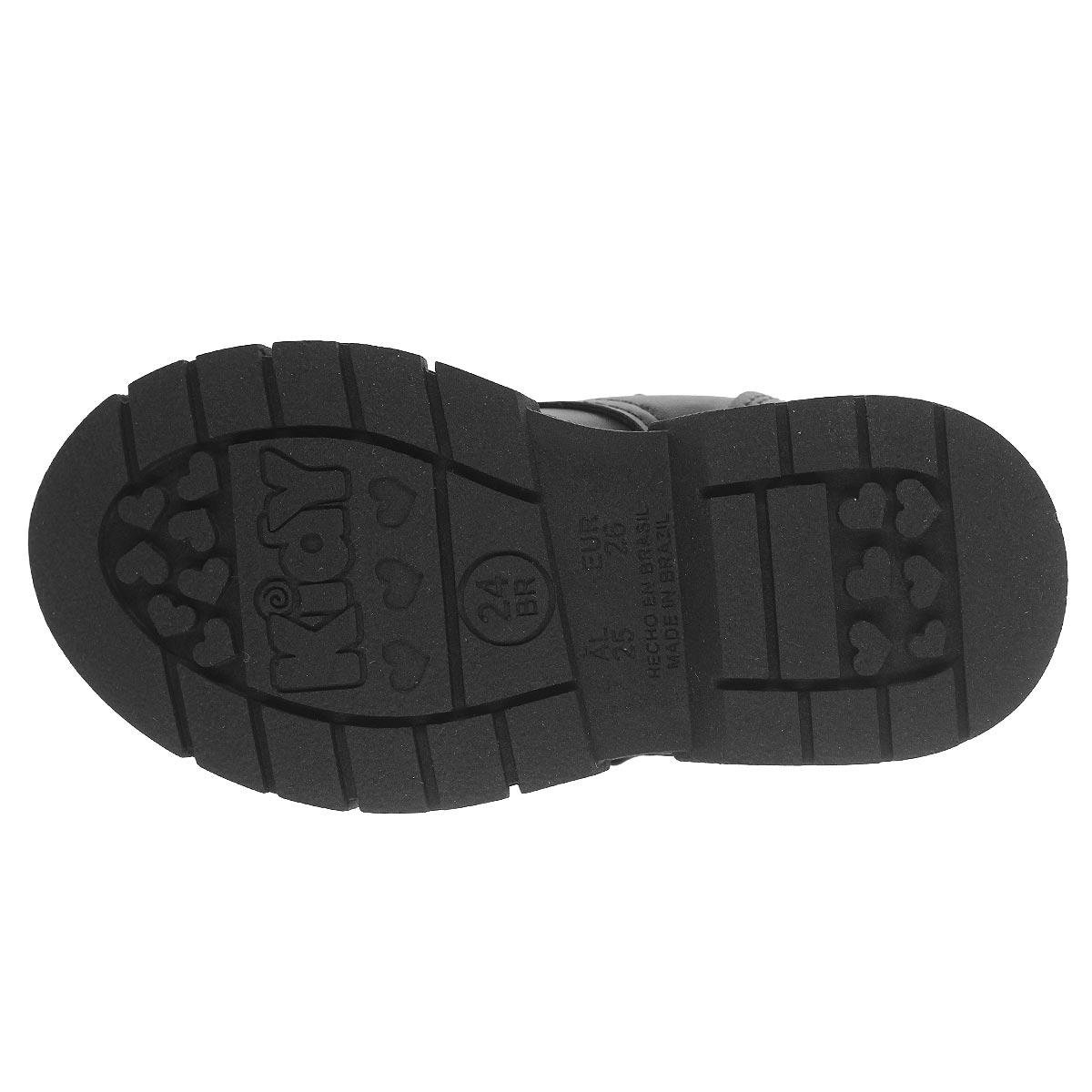 Bota Coturno Infantil Menina Kidy 08401130007 Preto Preto 4