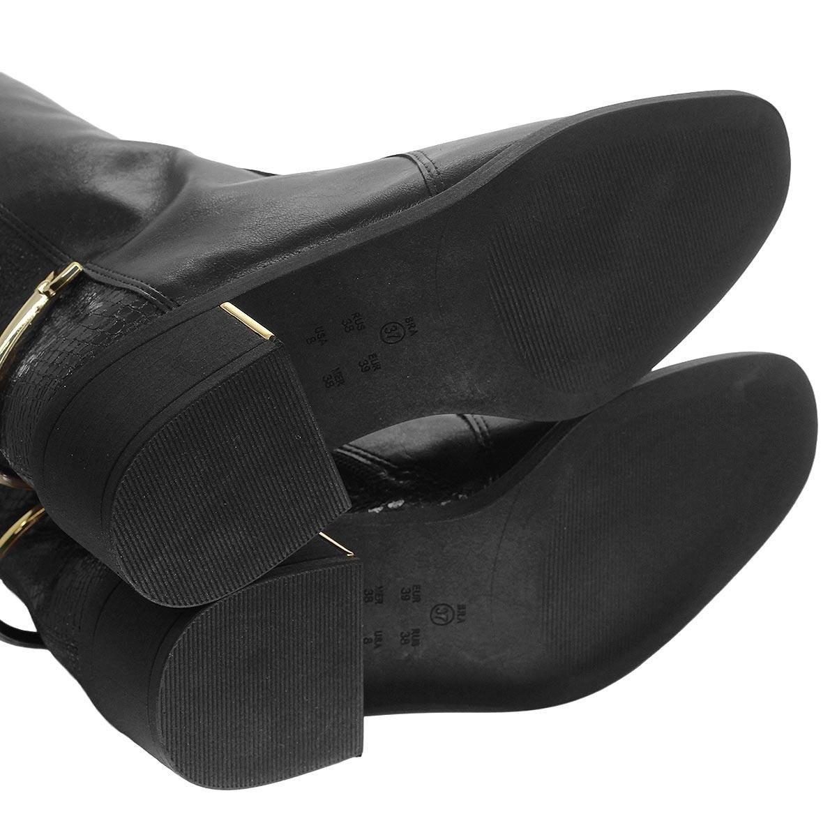 Bota Cano Longo Feminino Ramarim Preto Preto 5