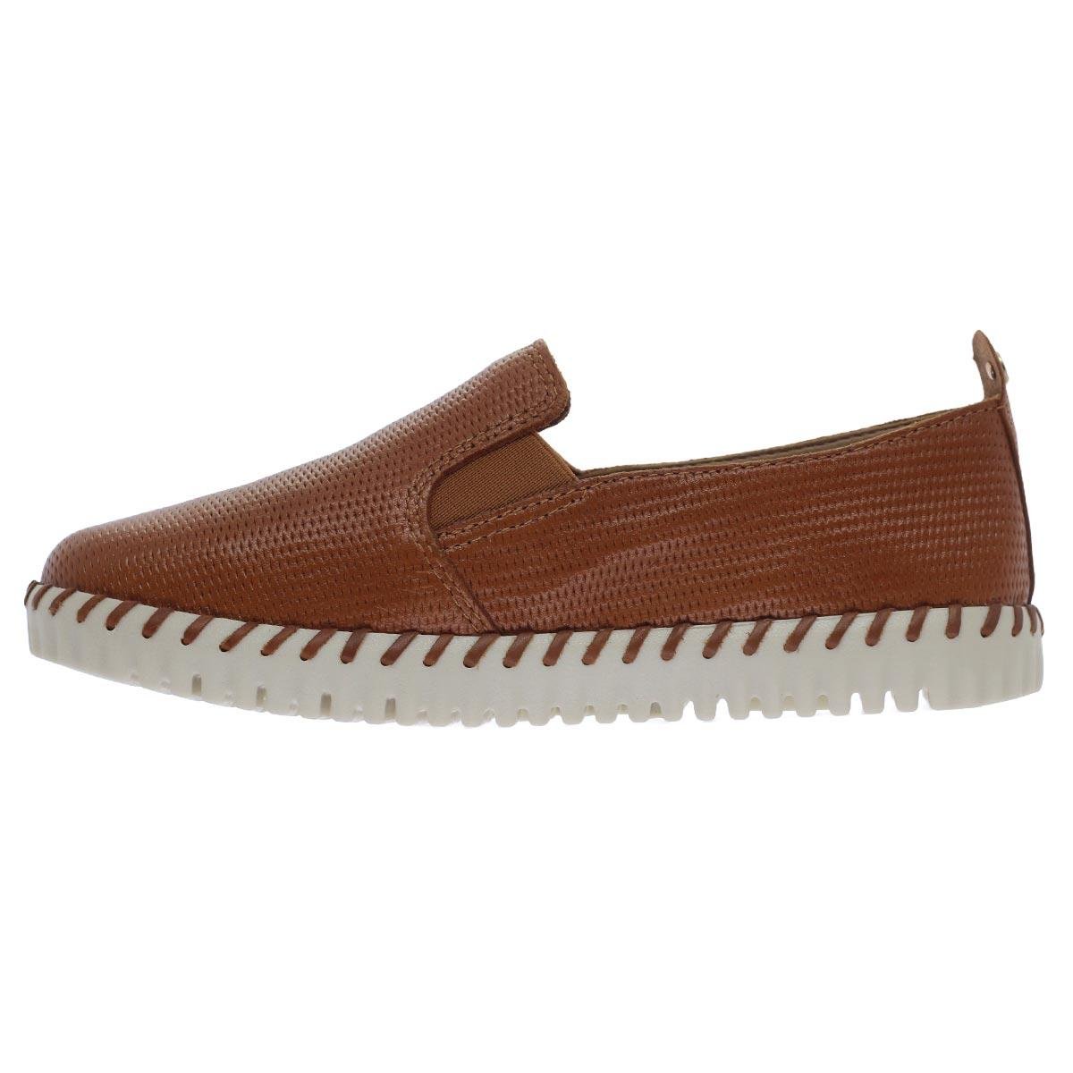 Tênis Slip On Feminino Bottero Firenze Couro Caramelo Marrom 2