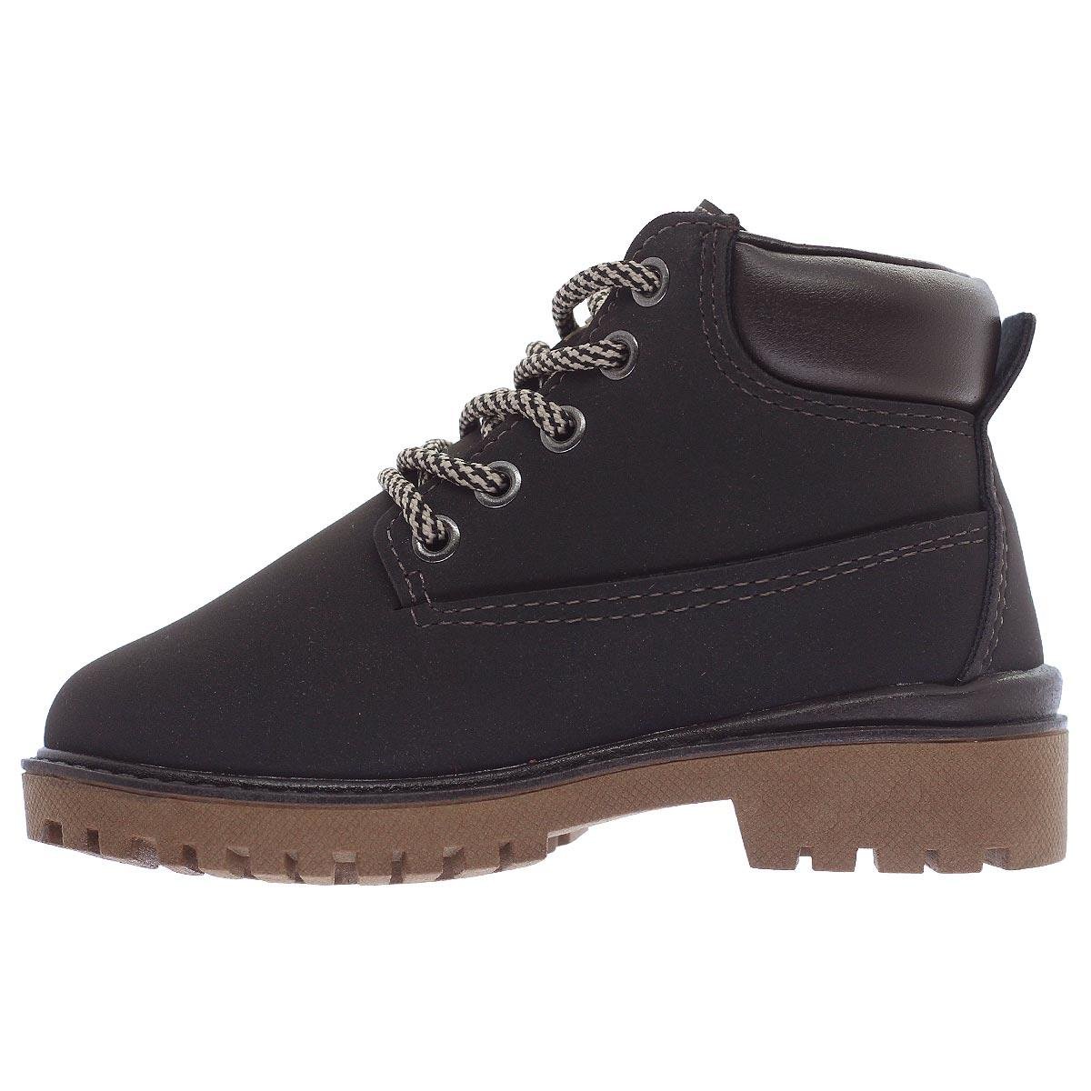 Bota Coturno Infantil Menino Molekinho 2144.214 Marrom Marrom 2