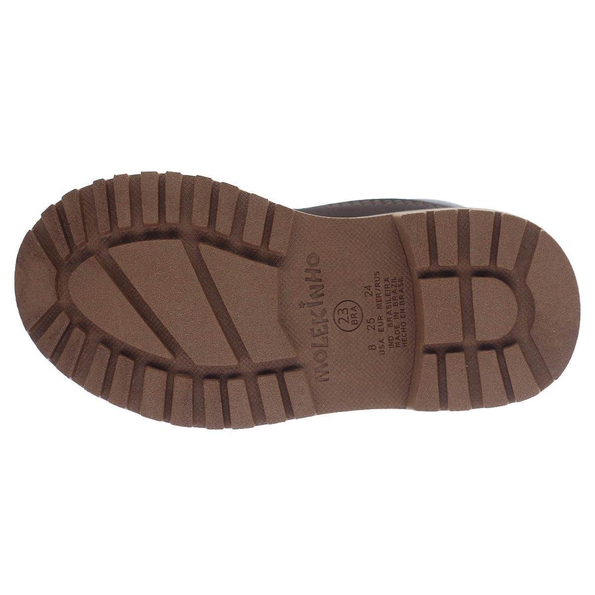 Bota Coturno Infantil Menino Molekinho 2144.214 Marrom Marrom 4