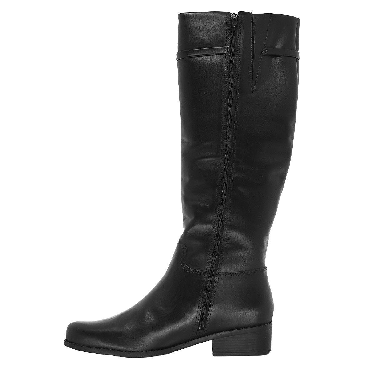 Bota Montaria Cano Longo Couro Feminina Bottero Preta Preto 2