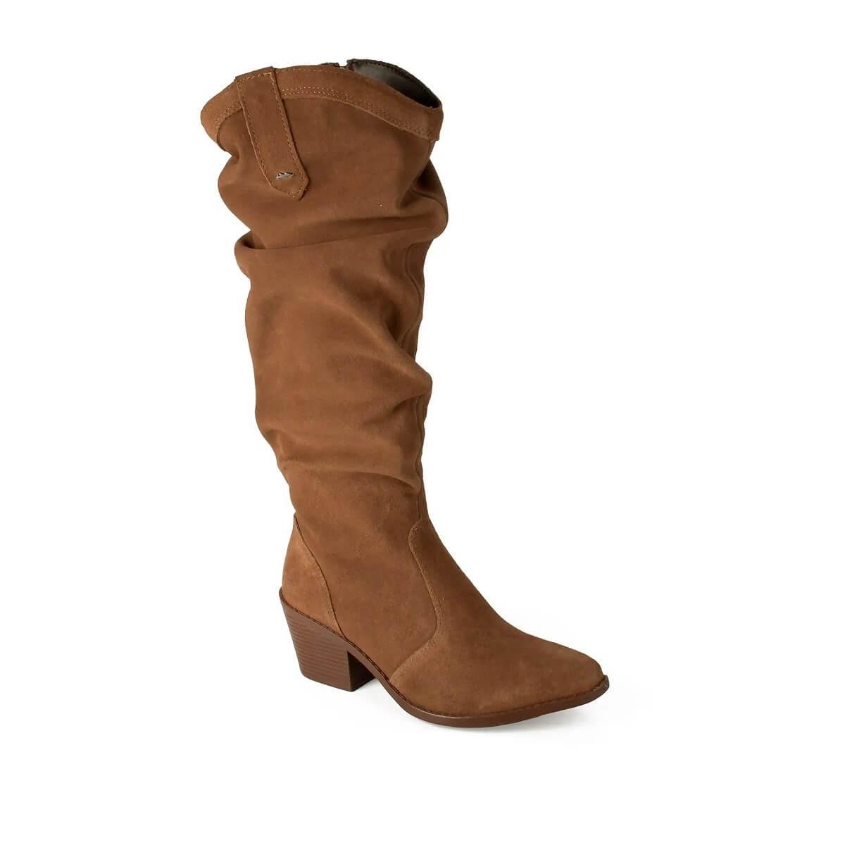 Bota Cano Longo Slouch Feminina Dakota D2572 Castanho