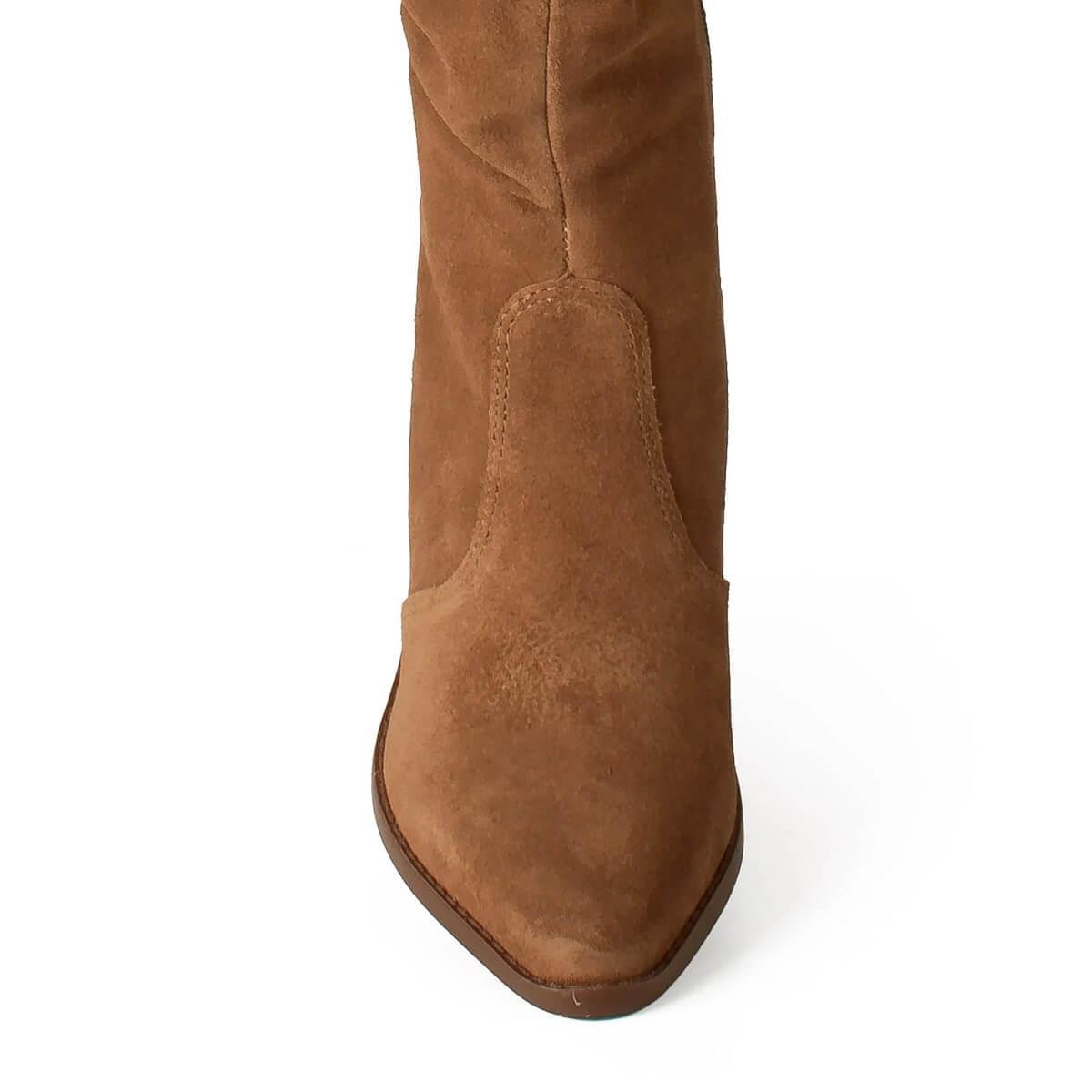 Bota Cano Longo Slouch Feminina Dakota D2572 Castanho Marrom 4