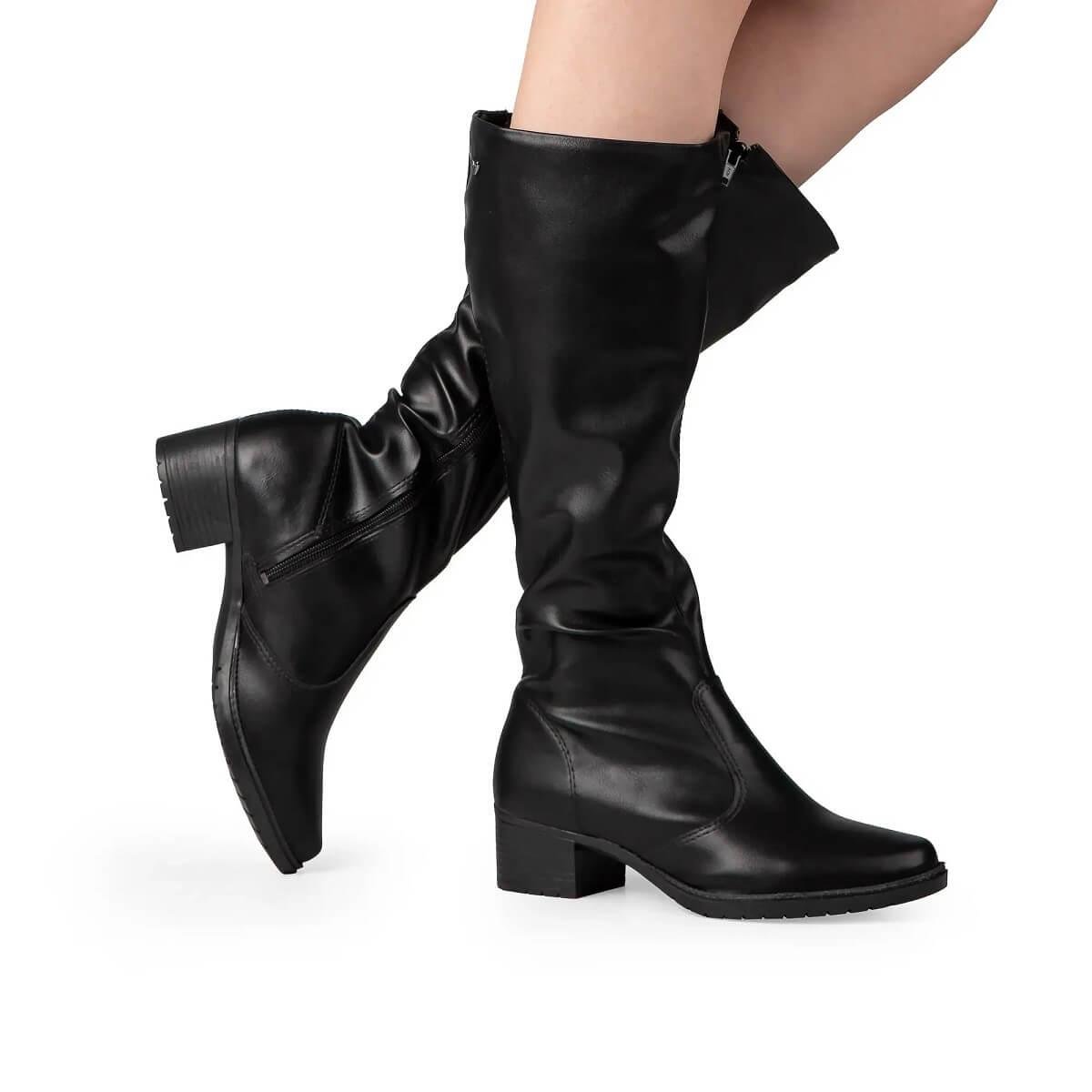 Bota Cano Longo Feminina Mississipi J0332 Preta Preto 6