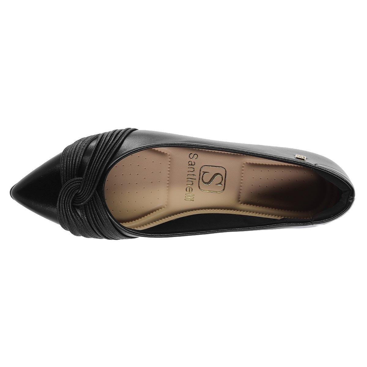 Sapatilha Feminina Santinelli 1662 Preto Preto 3