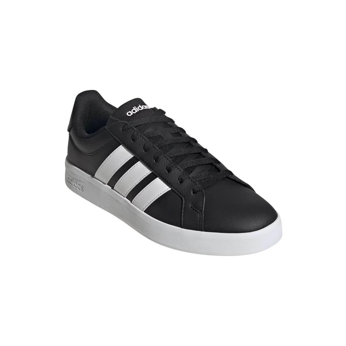 Tênis Casual Masculino Grand Court Base 3.0 Adidas KJ7810 Preto Preto 3