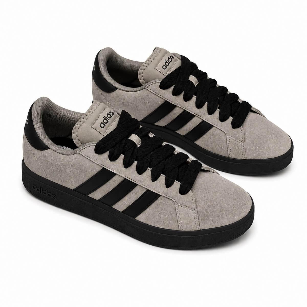 Tênis Casual Masculino Grand Court Base 00s Adidas IH1665 Caqui Cinza 3