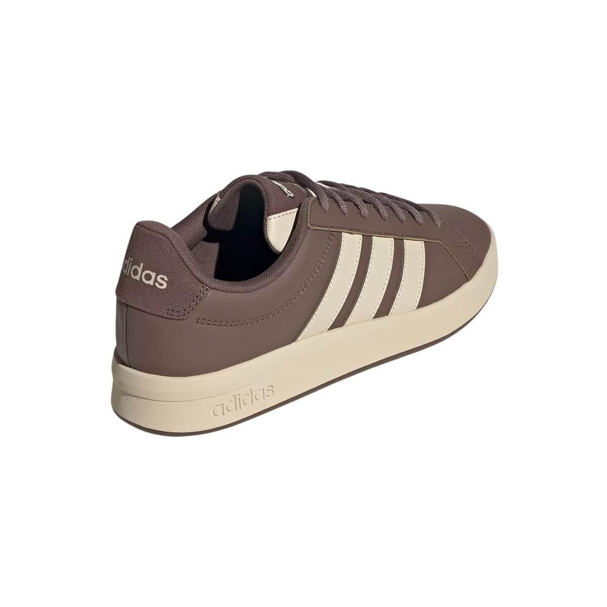 Tênis Casual Masculino Grand Court Base 3.0 Adidas HQ0073 Marrom Marrom 4
