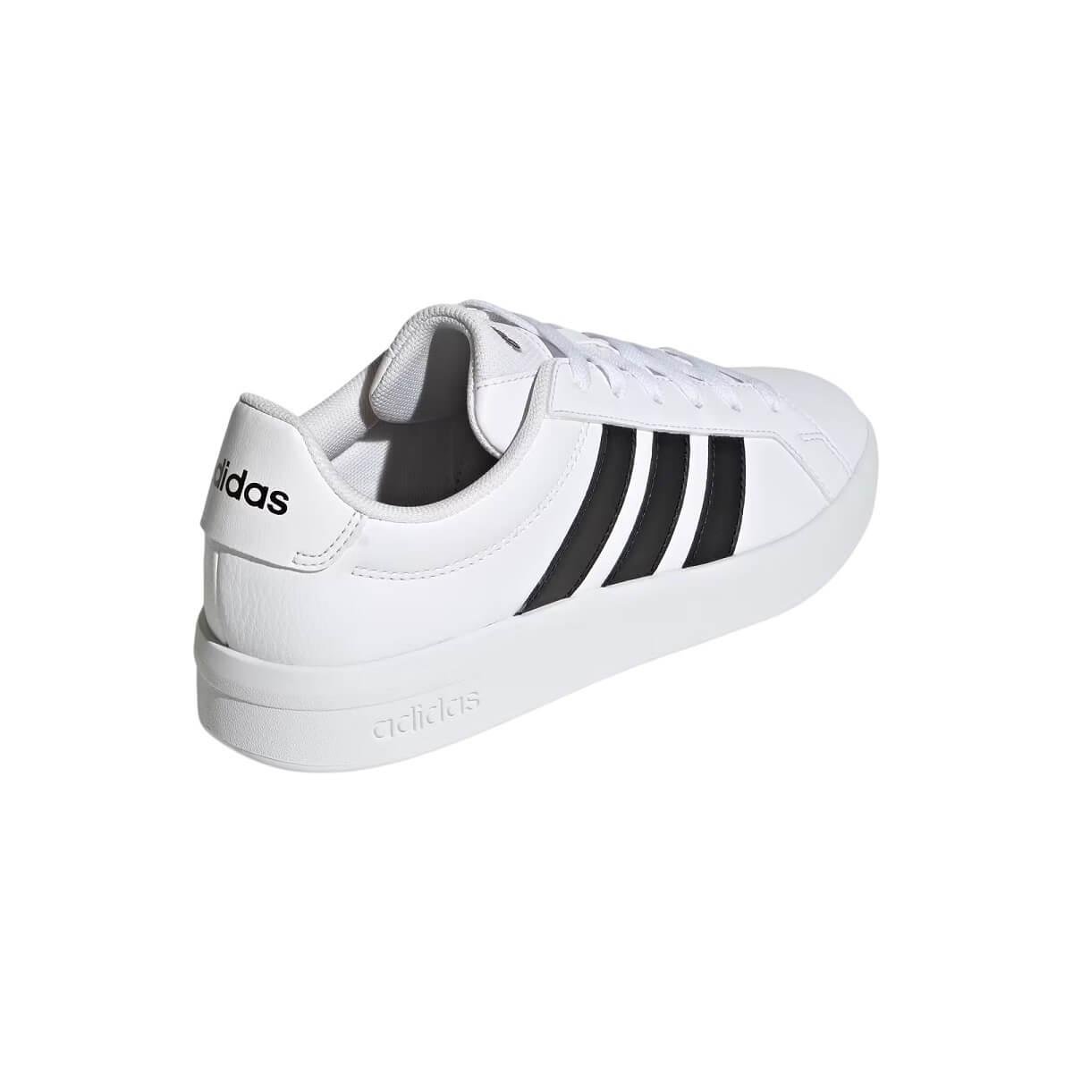 Tênis Casual Feminino Grand Court Base 3.0 Adidas JR4616 Branco Branco 4
