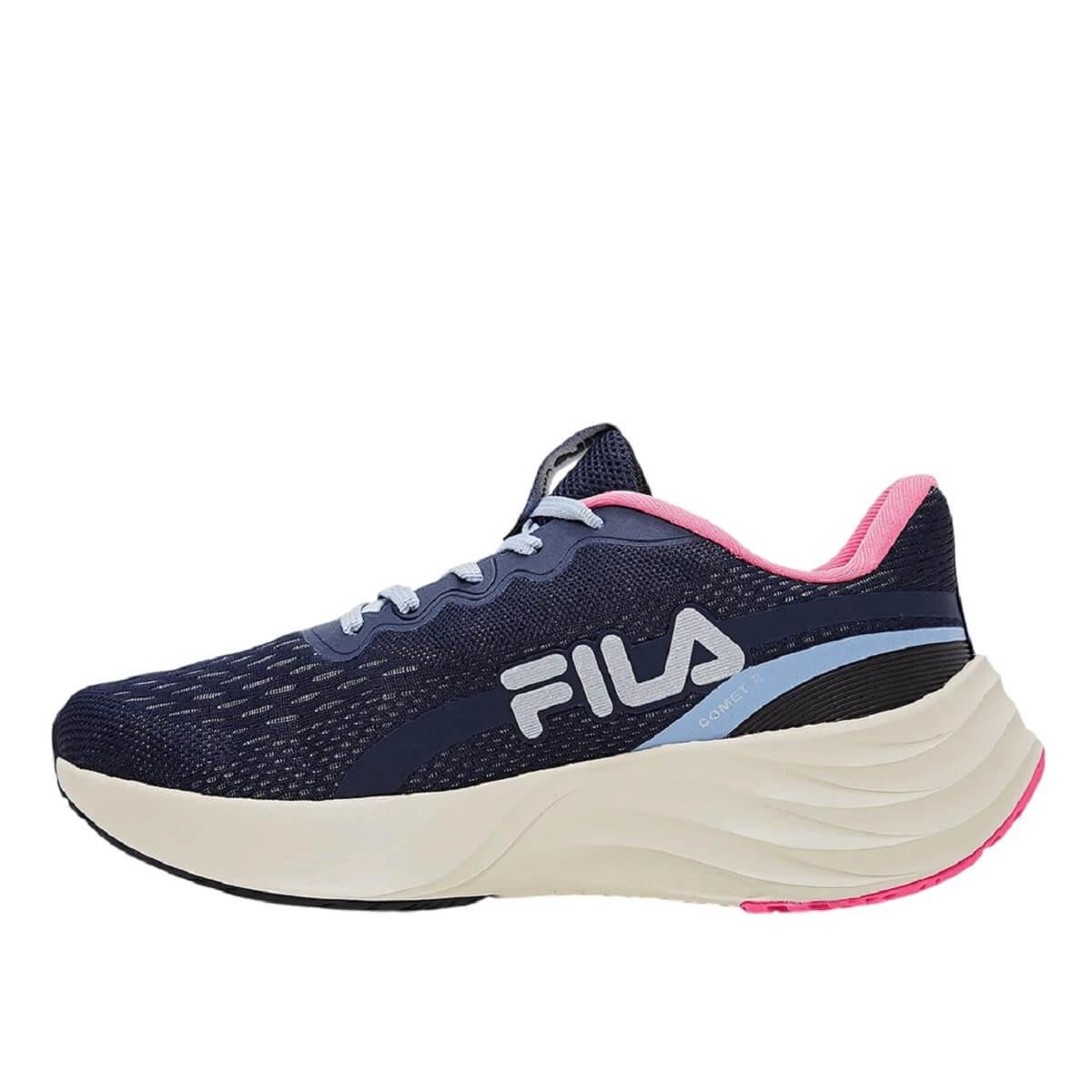 Tênis Esportivo Feminino Fila Comet 2 Preto Marinho 2
