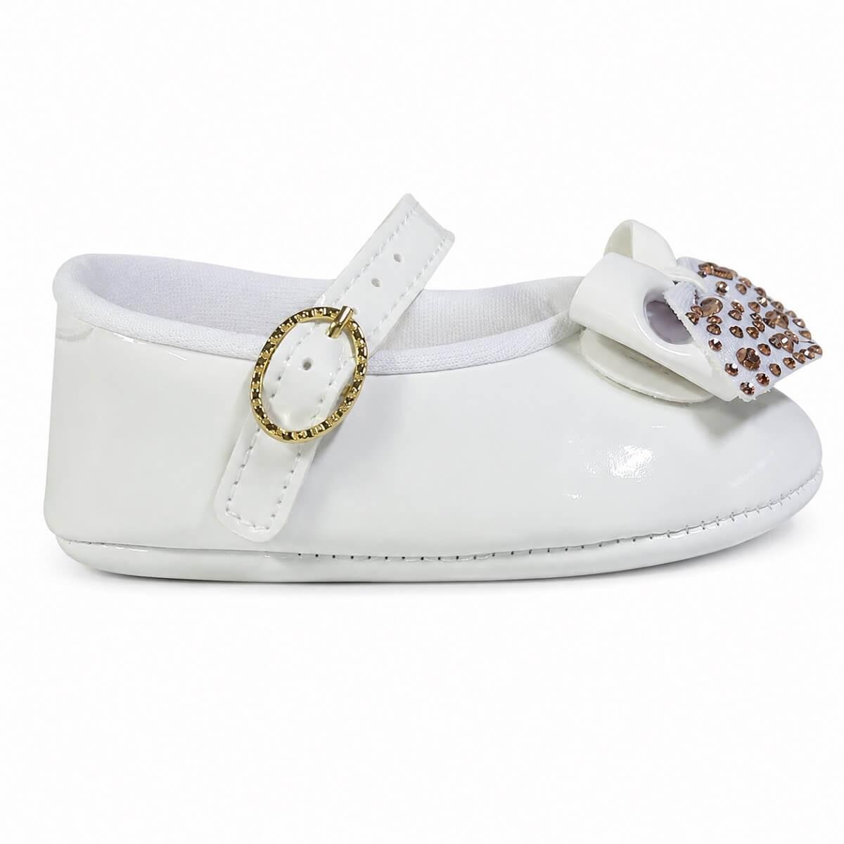 Sapatilha Infantil Bebe Menina Pimpolho 110520C Branca