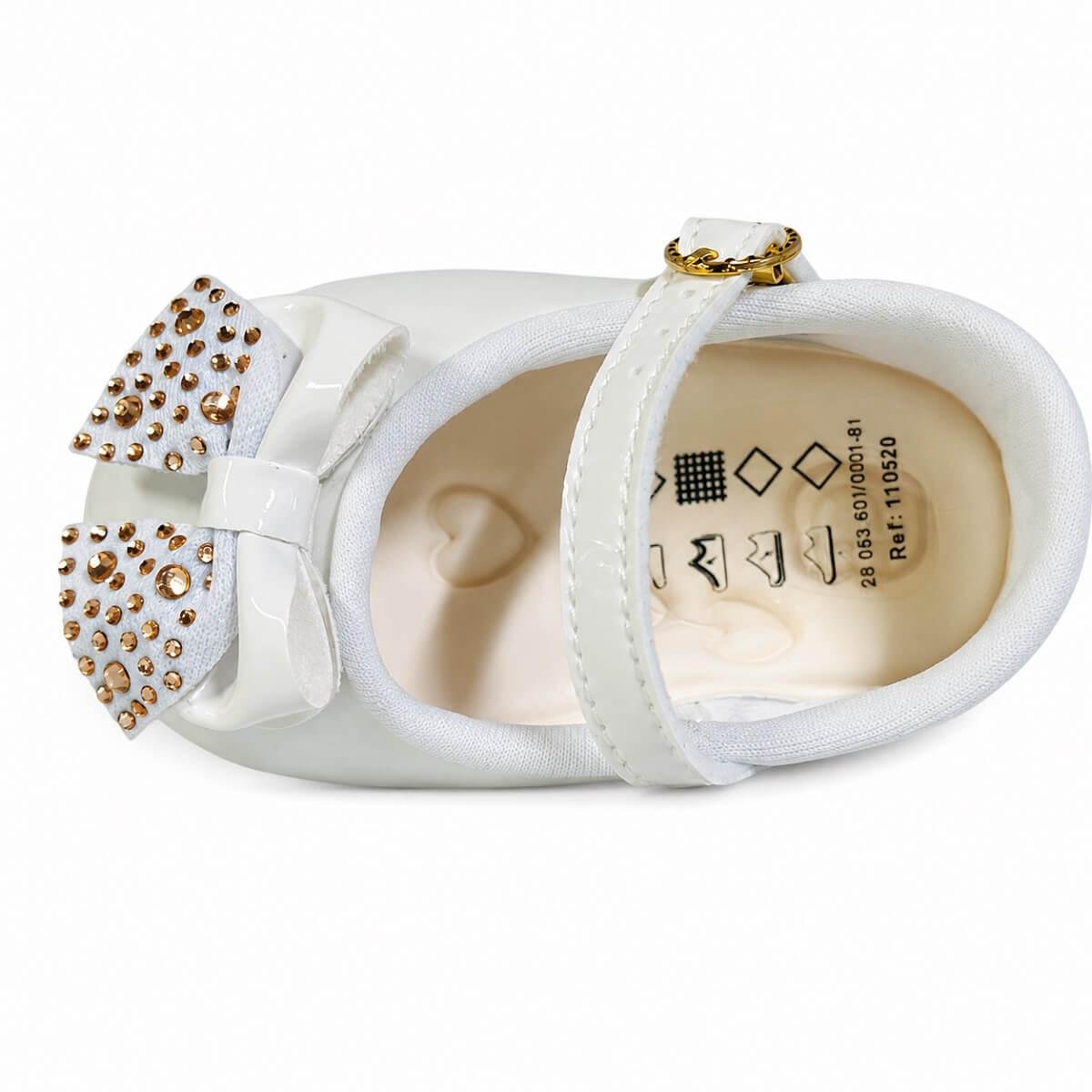 Sapatilha Infantil Bebe Menina Pimpolho 110520C Branca Branco 2