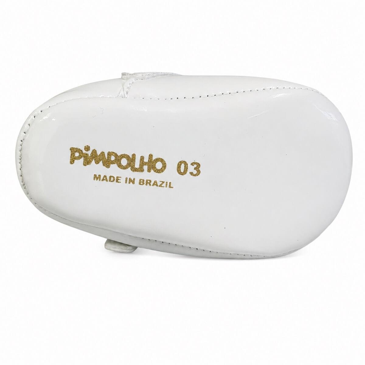 Sapatilha Infantil Bebe Menina Pimpolho 110520C Branca Branco 4