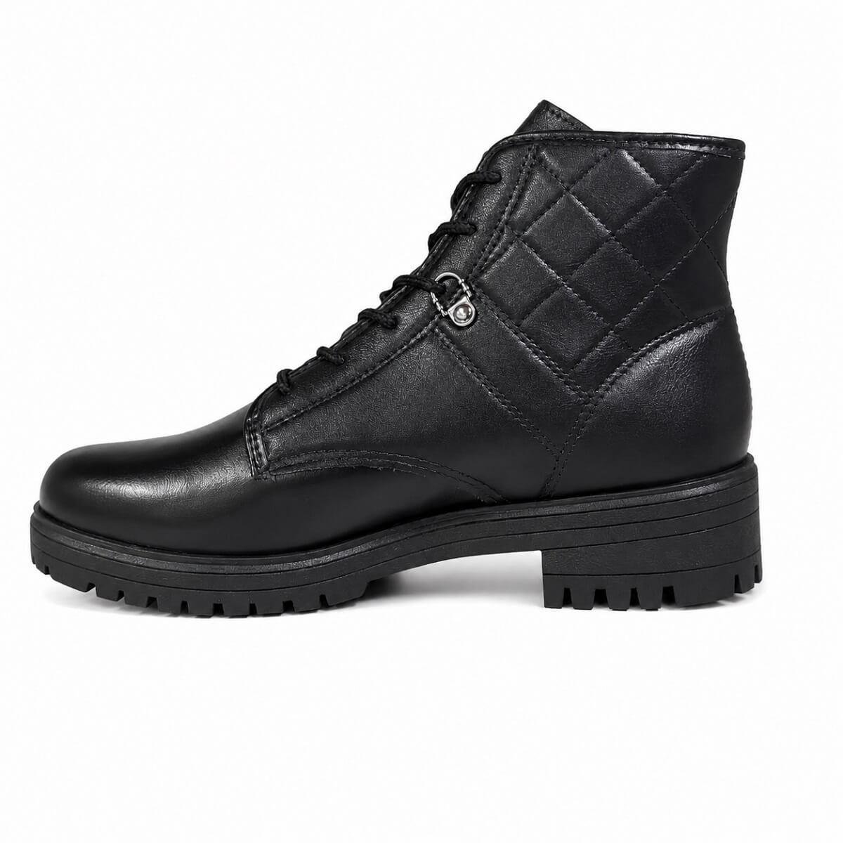 Bota Coturno Salto Baixo Feminina Mississipi J0792 Preta Preto 2