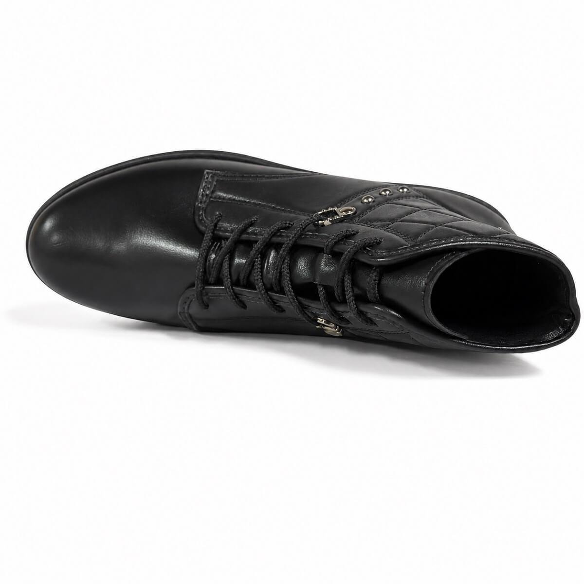 Bota Coturno Salto Baixo Feminina Mississipi J0792 Preta Preto 3