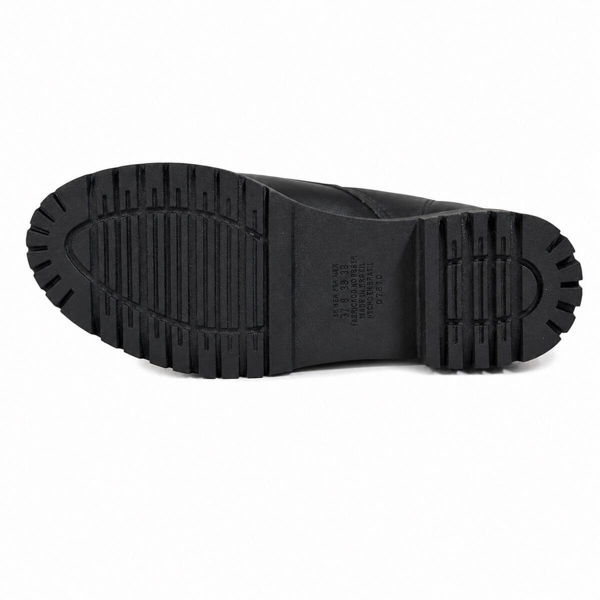 Bota Coturno Salto Baixo Feminina Mississipi J0792 Preta Preto 4
