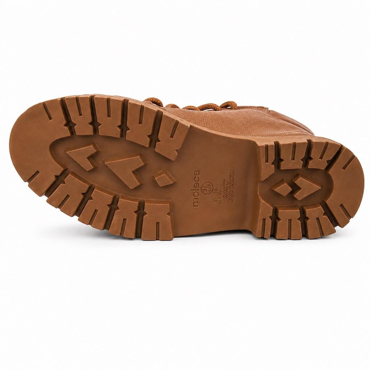 Bota Coturno Feminina Tratorado Moleca 5344.202 Caramelo Marrom 4