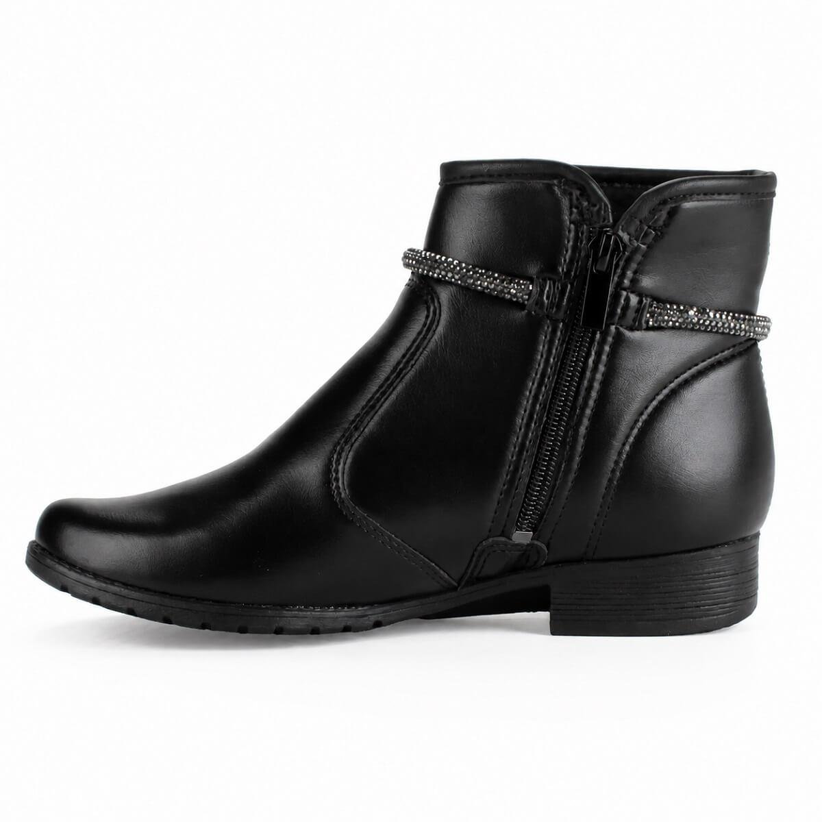 Bota Cano Curto Feminina Dakota D2182 Preta Preto 2
