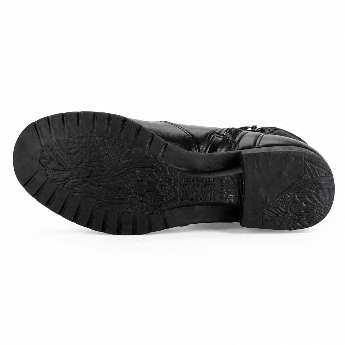 Bota Cano Curto Feminina Dakota D2182 Preta Preto 4