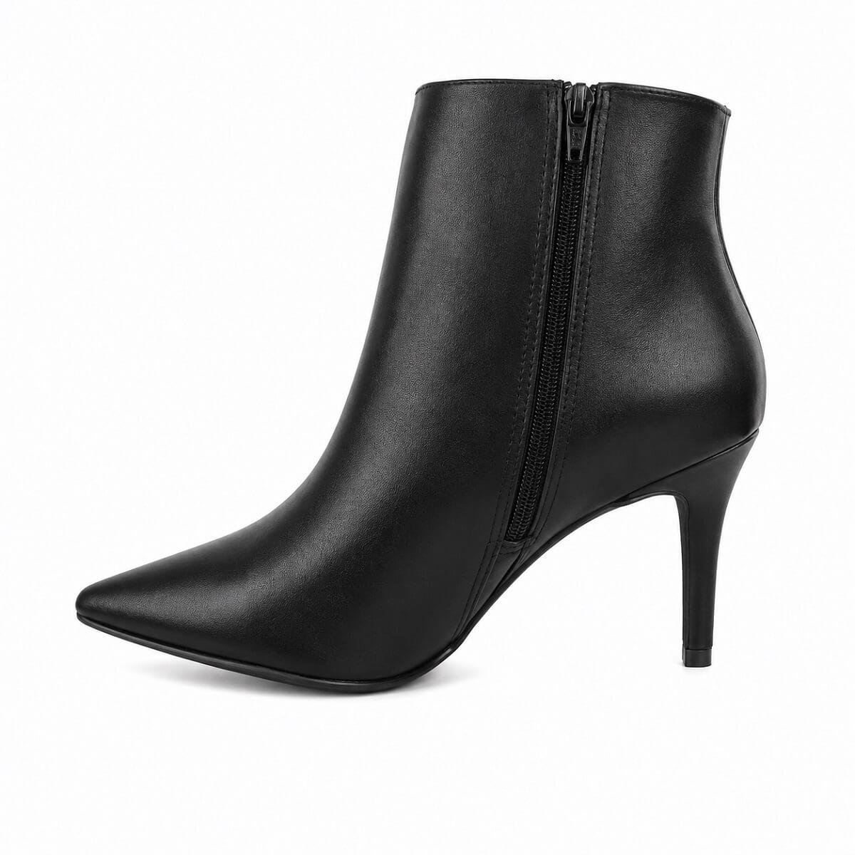 Bota Cano Curto Feminino Vizzano 3112.100 Preta Preto 2
