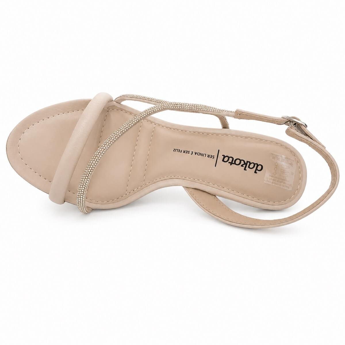 Sandália Salto Alto Fino Feminina Dakota Y9771 Nude Off White 3