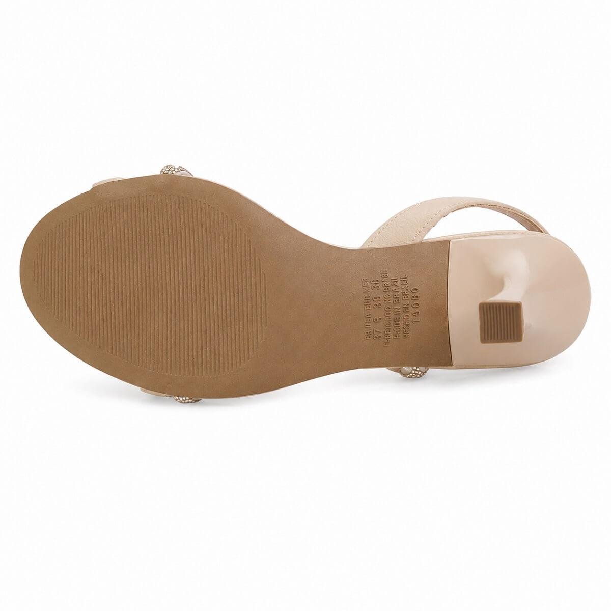 Sandália Salto Alto Fino Feminina Dakota Y9771 Nude Off White 4