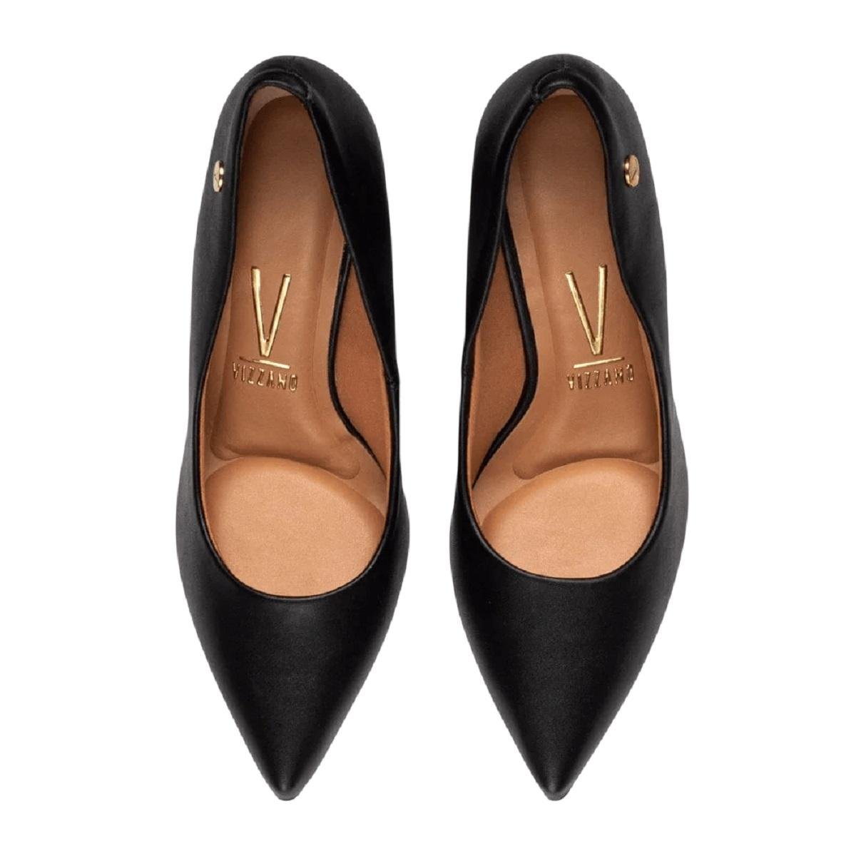 Sapato Salto Alto Feminino Vizzano 1285.400 Preto Preto 3