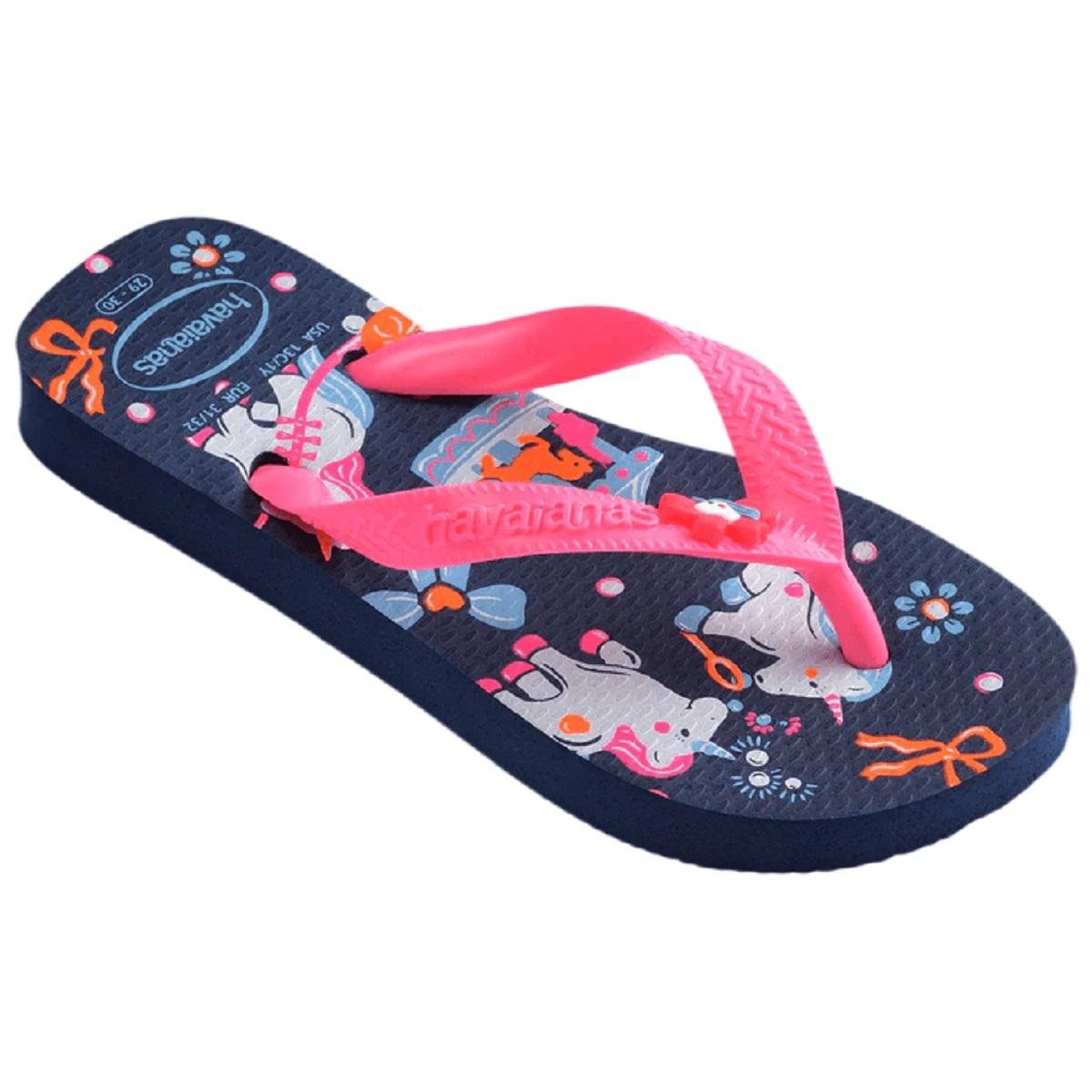 Chinelo Infantil Menina Havaianas Fantasy 4103405 Marinho Marinho 3