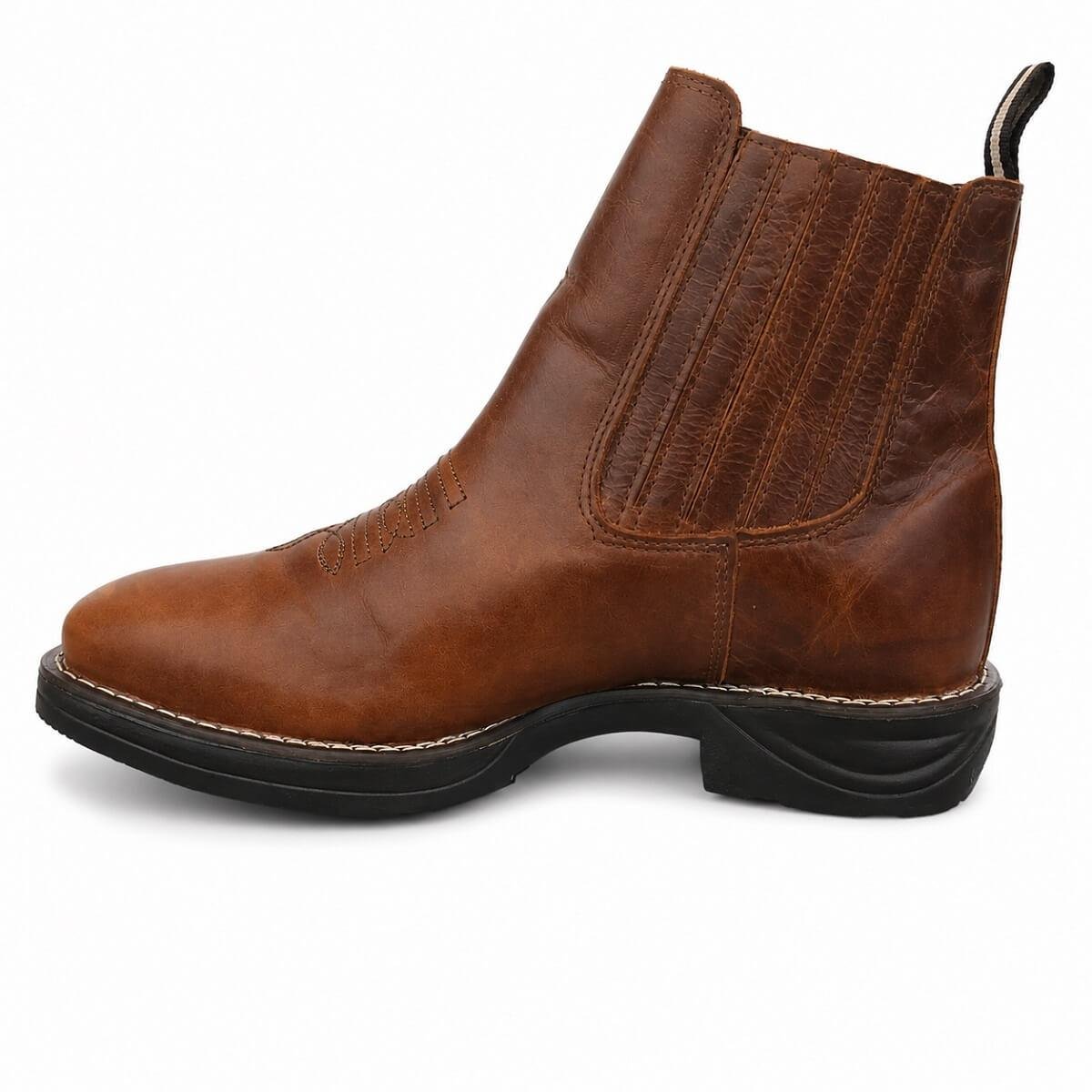 Botina Country Masculina Big Bull Boots 2750 Marrom Marrom 2