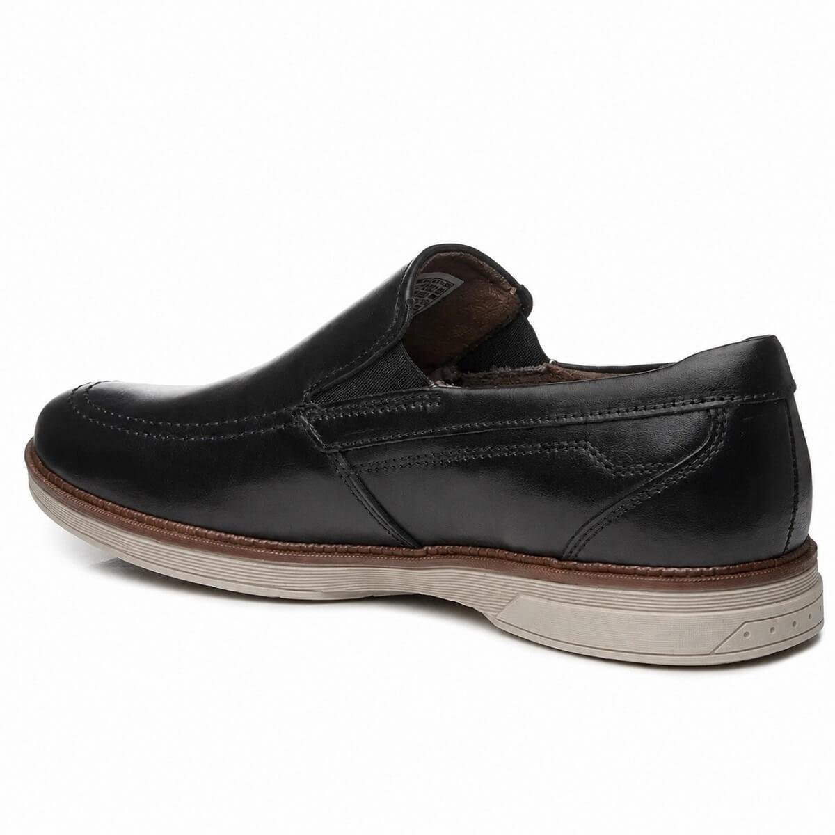 Sapato Social Pegada 126703 Couro Preto Preto 2