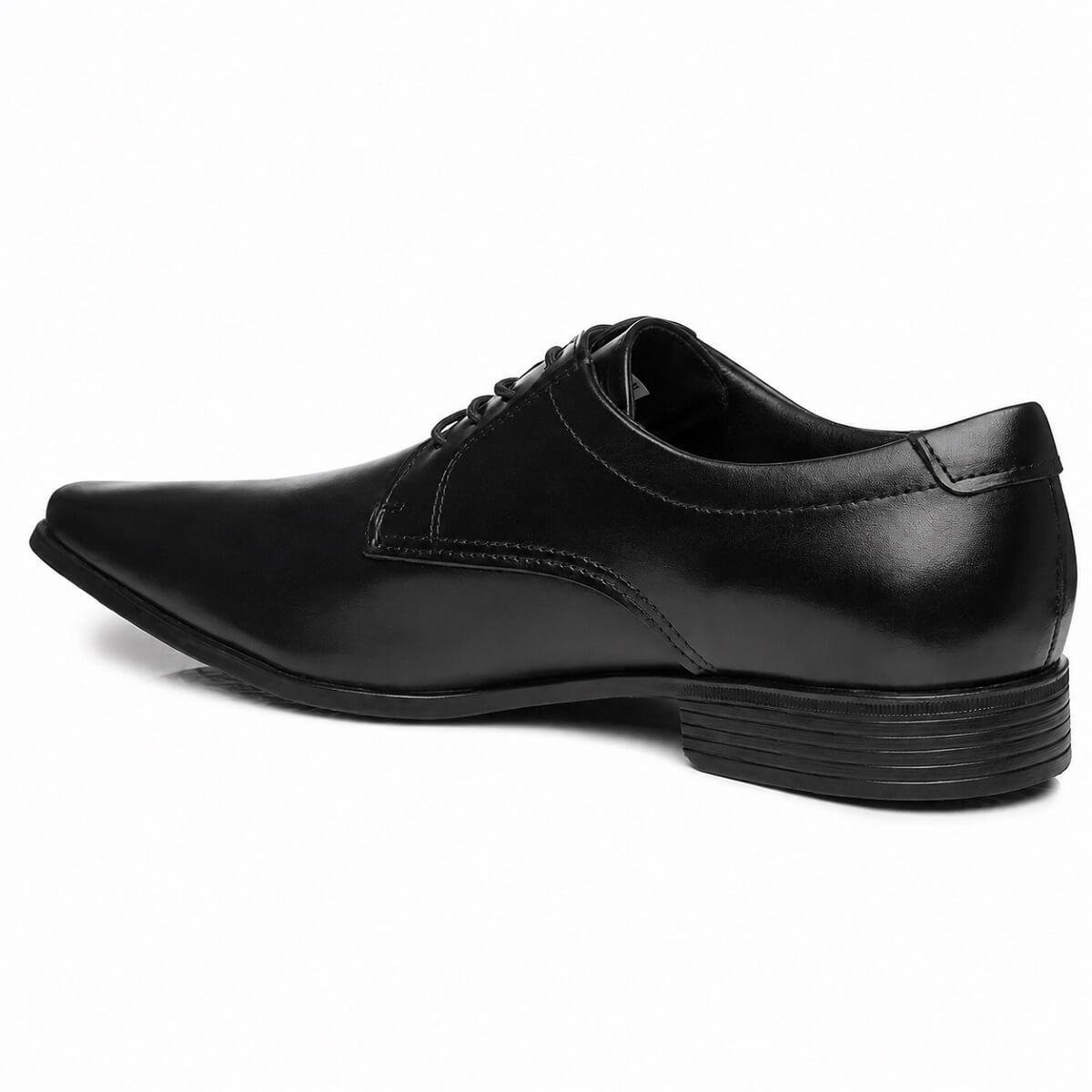 Sapato Social Pegada 127003 Couro Preto Preto 2