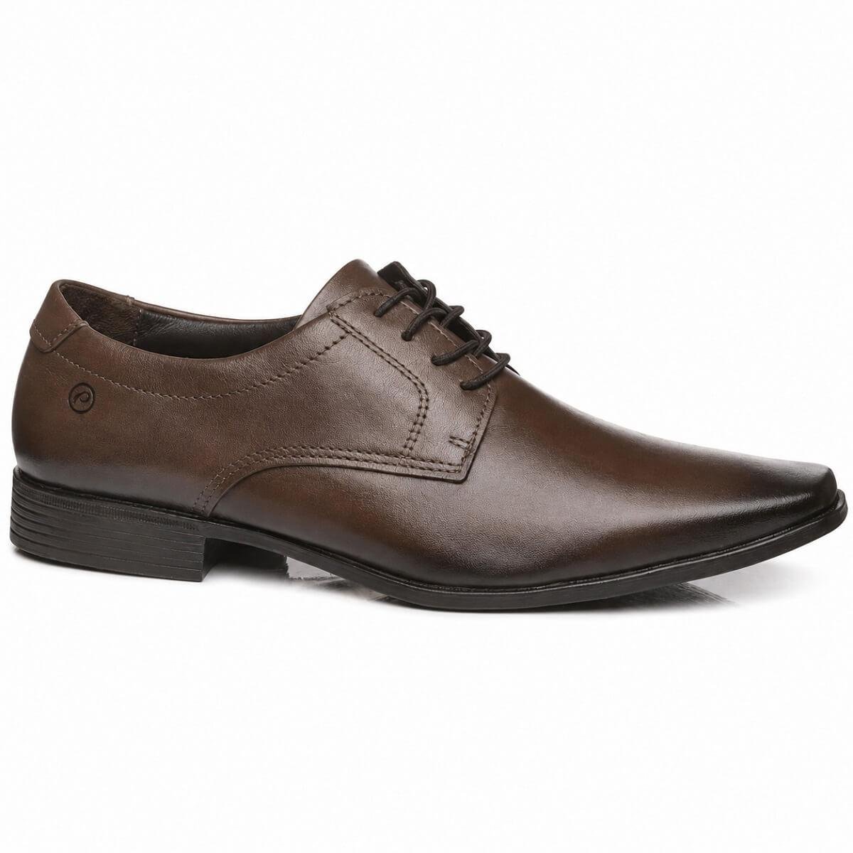 Sapato Social Pegada 127003 Couro Marrom