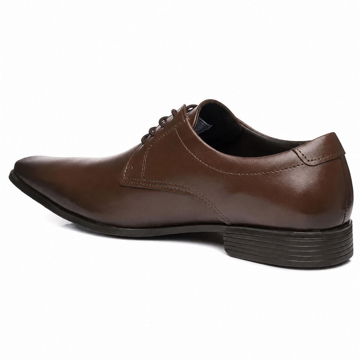 Sapato Social Pegada 127003 Couro Marrom Marrom 2
