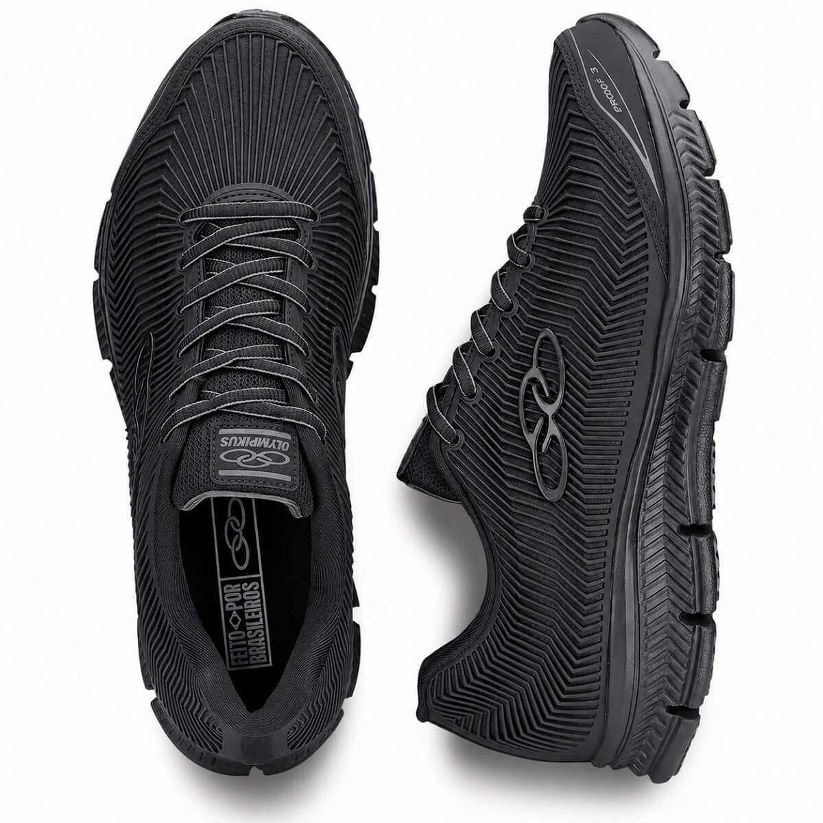 Tênis Esportivo Olympikus Masculino Proof 3 Preto Preto 3