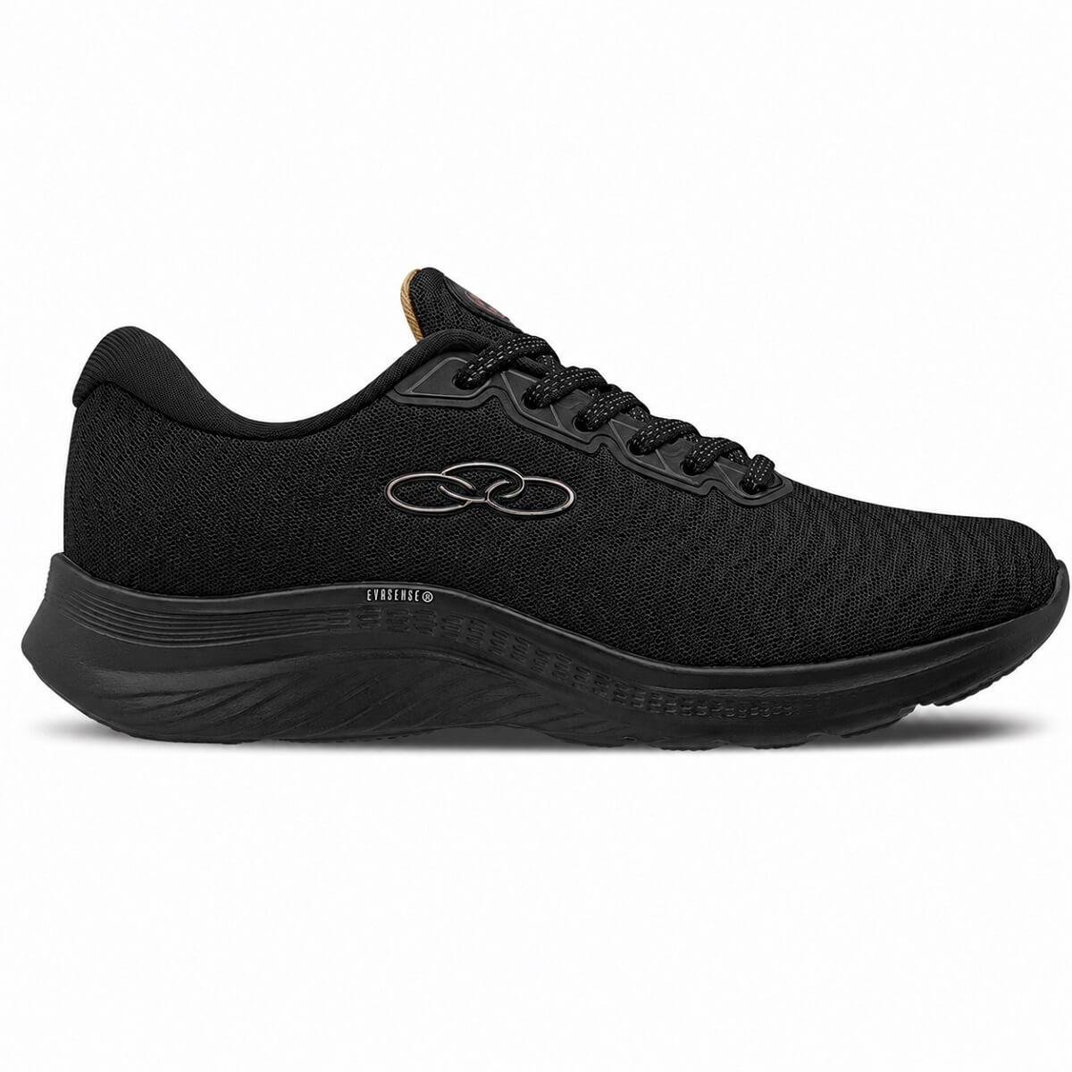 Tênis Esportivo Olympikus Feminino Atmos Preto Preto 1