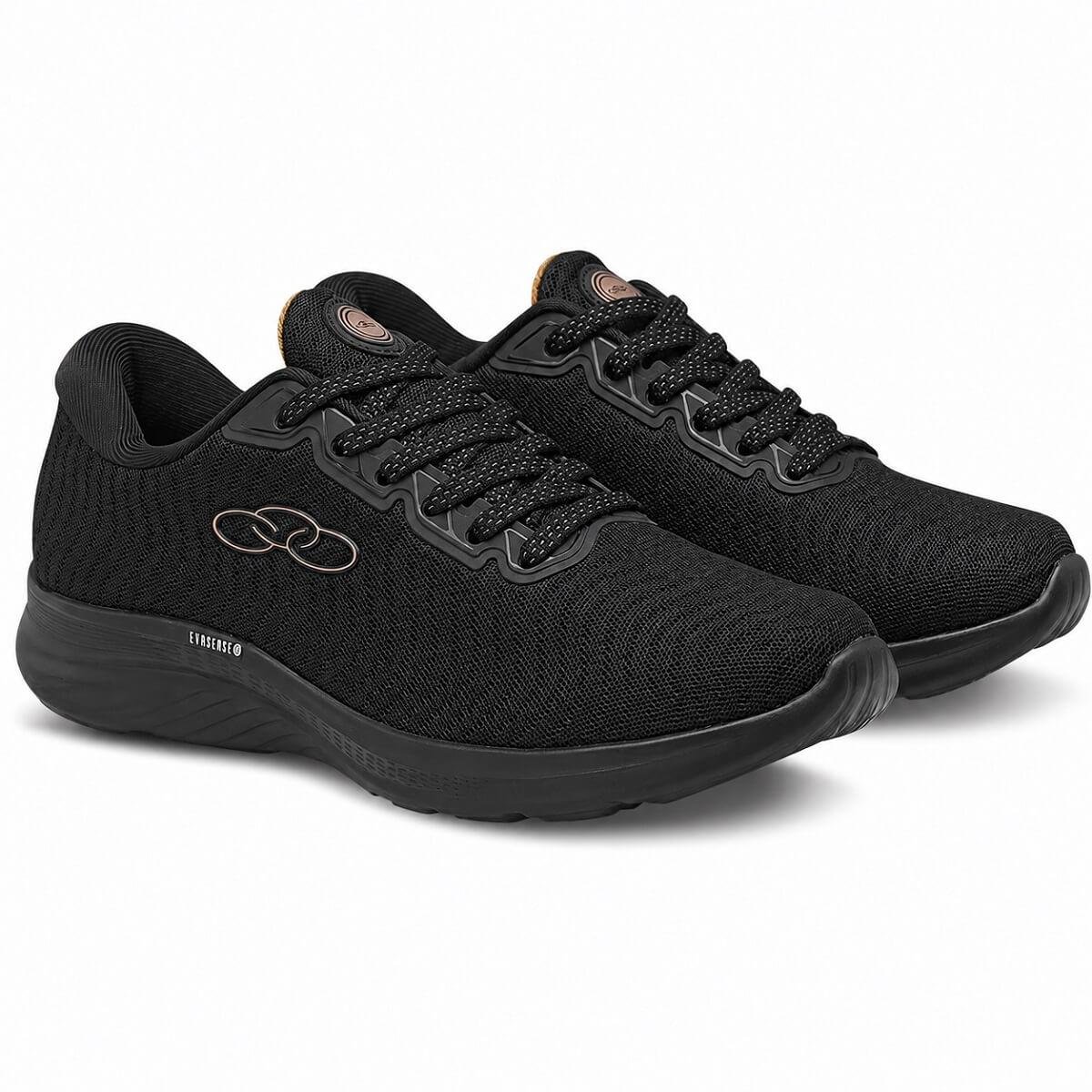 Tênis Esportivo Olympikus Feminino Atmos Preto Preto 2