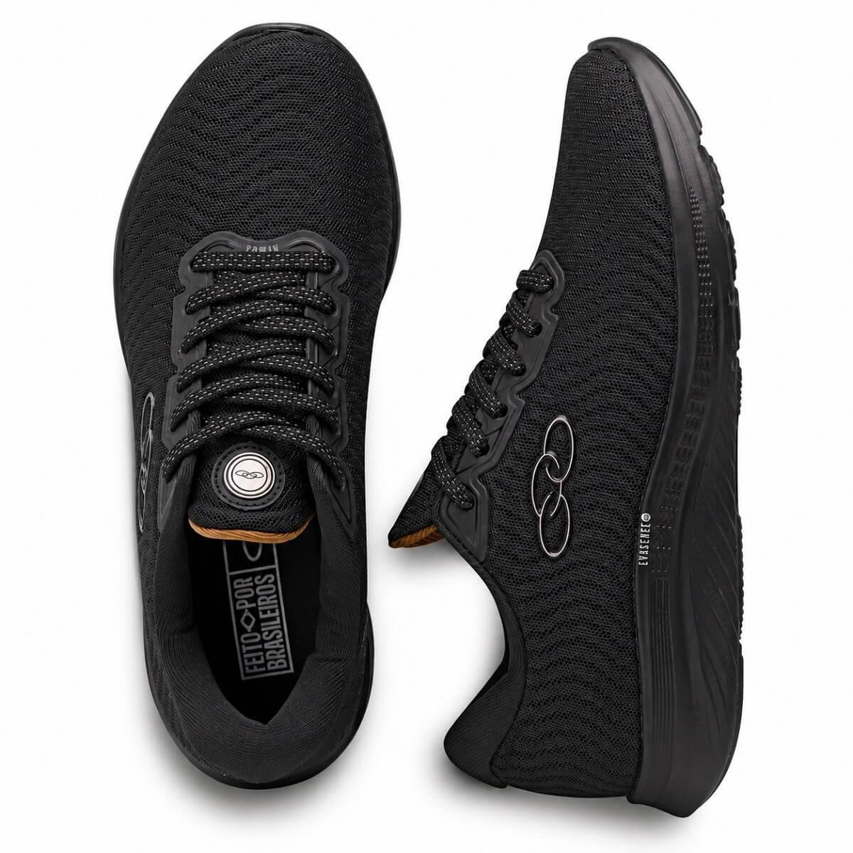 Tênis Esportivo Olympikus Feminino Atmos Preto Preto 3
